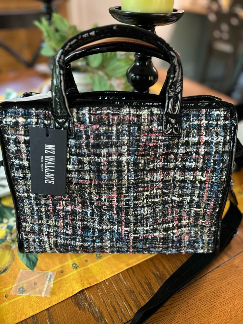 MZ Wallace Metro Box Crossbody Tote - Midnight Sparkle NWT